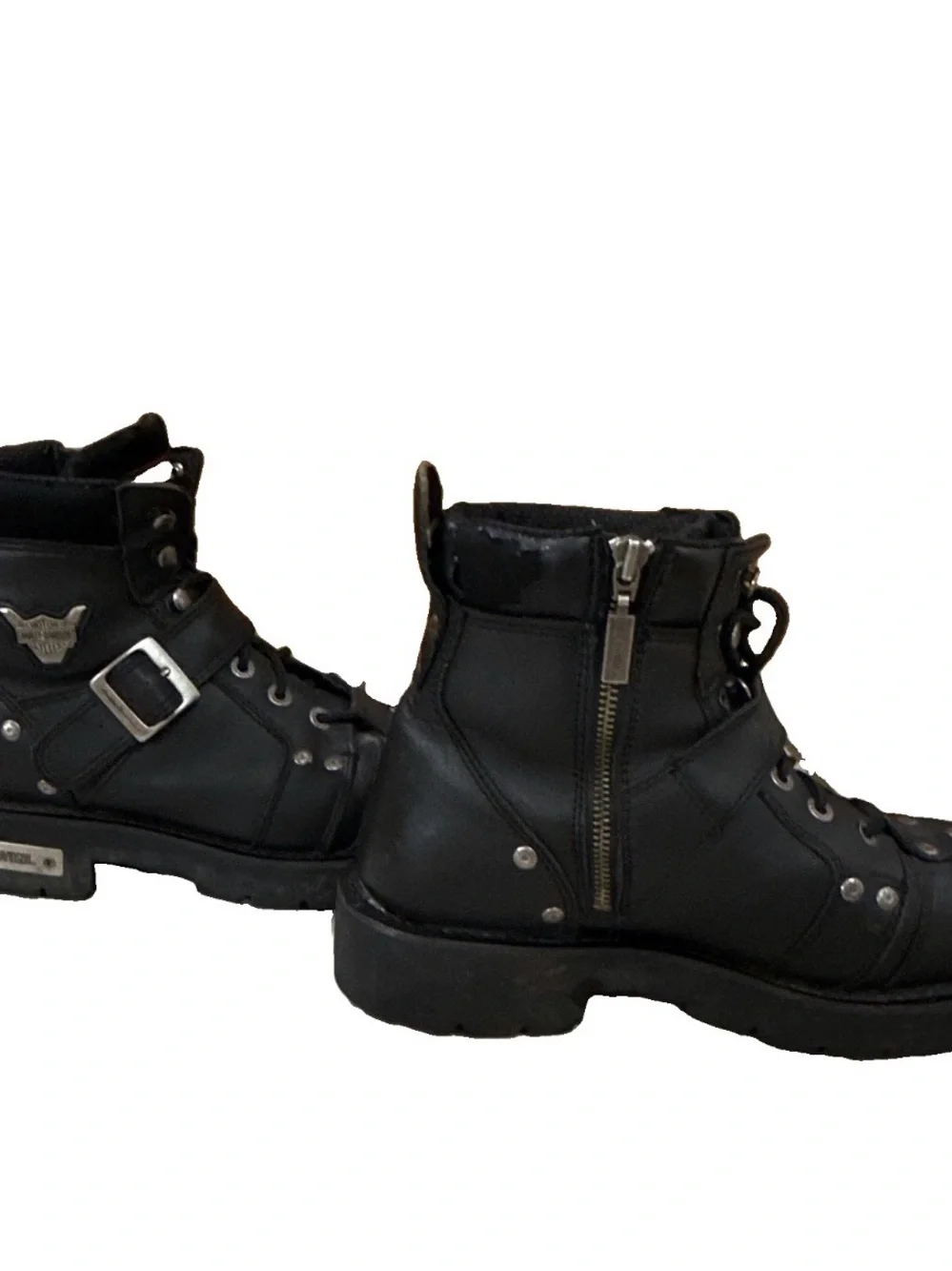 HARLEY DAVIDSON BRAKE BUCKLE MOTORCYCLE BOOTS - ROUND TOE